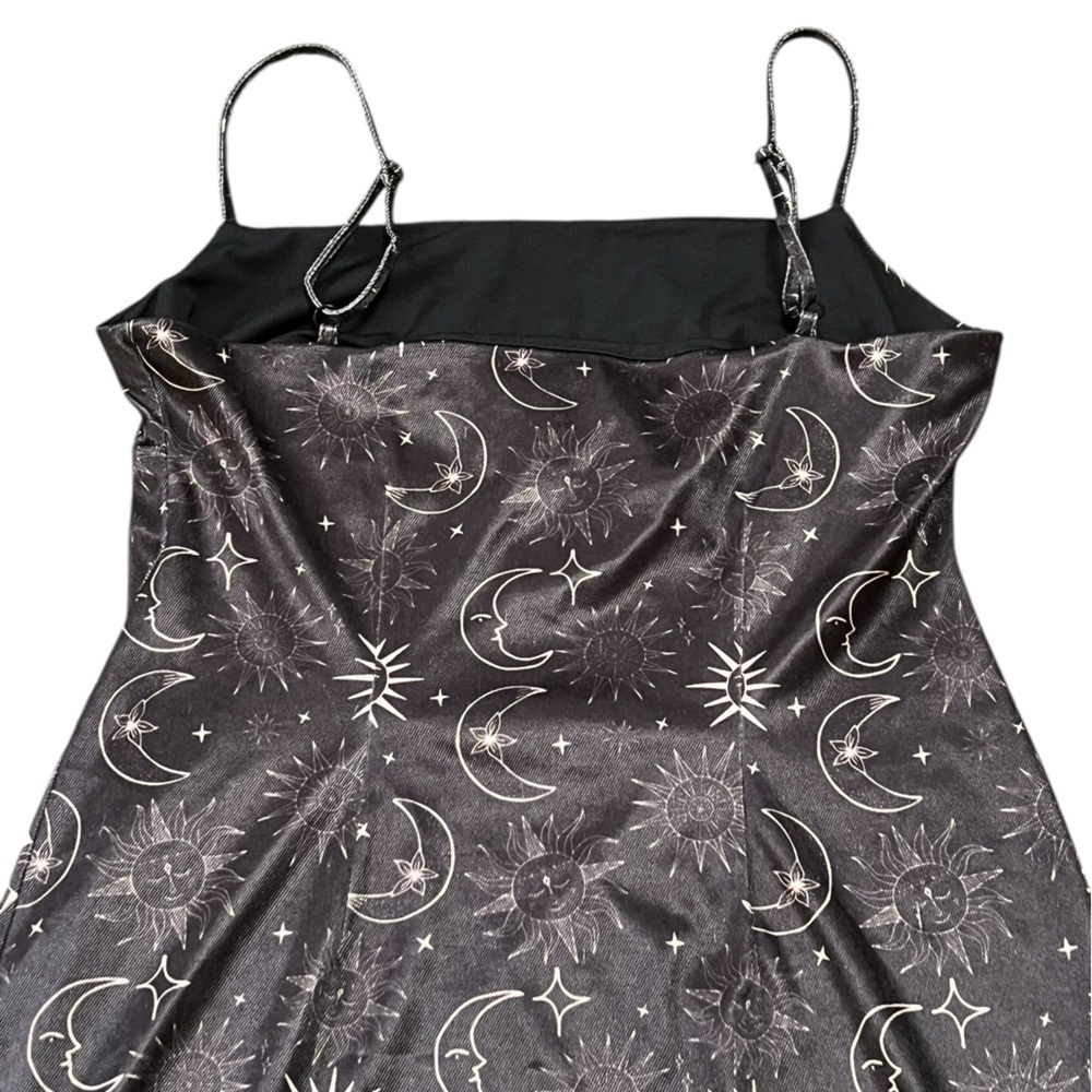 Urban Outfitters black & white celestial stars and moons mini dress - Picture 6 of 12